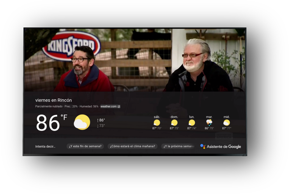 TV with Google weather