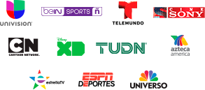 Logos de los mejores canales con Dish Latino