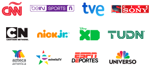 Logos de los mejores canales con Dish Latino